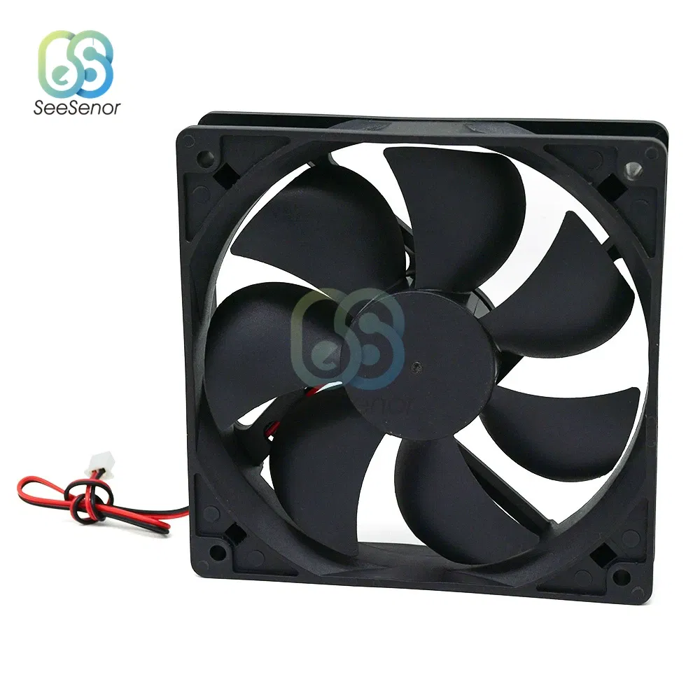 Color: Black - 120mm 12cm 12025 Fan 5V 12V 24V 120mm*120mm*25mm Fan DC Brushless Cooling Fan 120x120x25mm 2PIN PC Computer Case Cooler