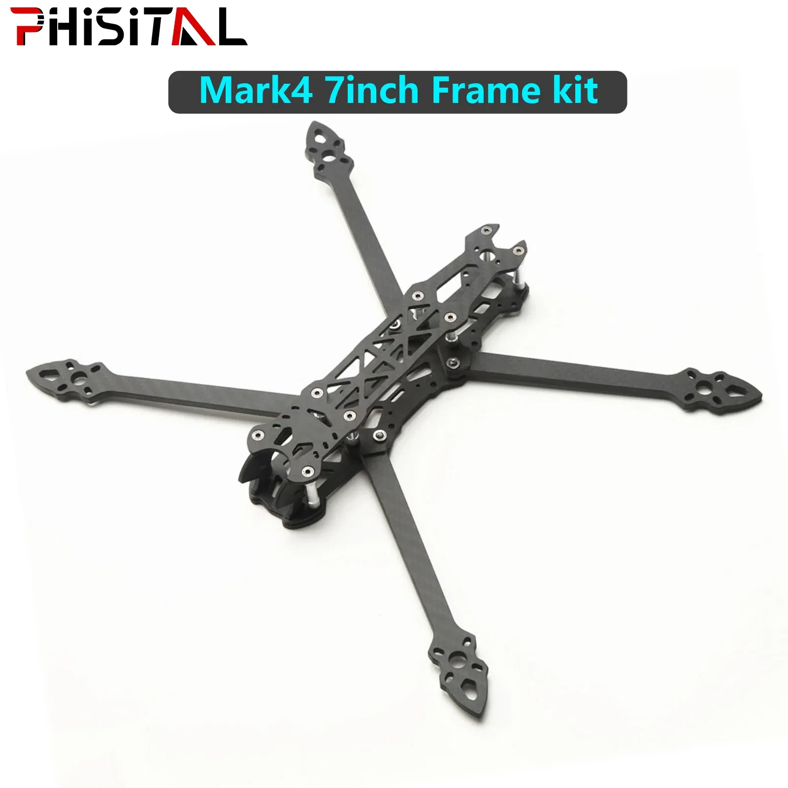 Color: Burgundy - Mark4 7inch 295mm with 5mm Arm Quadcopter Frame kit 3K Carbon Fiber 7'' for FPV Racing Drone Quadcopter Freestyle DIY parts