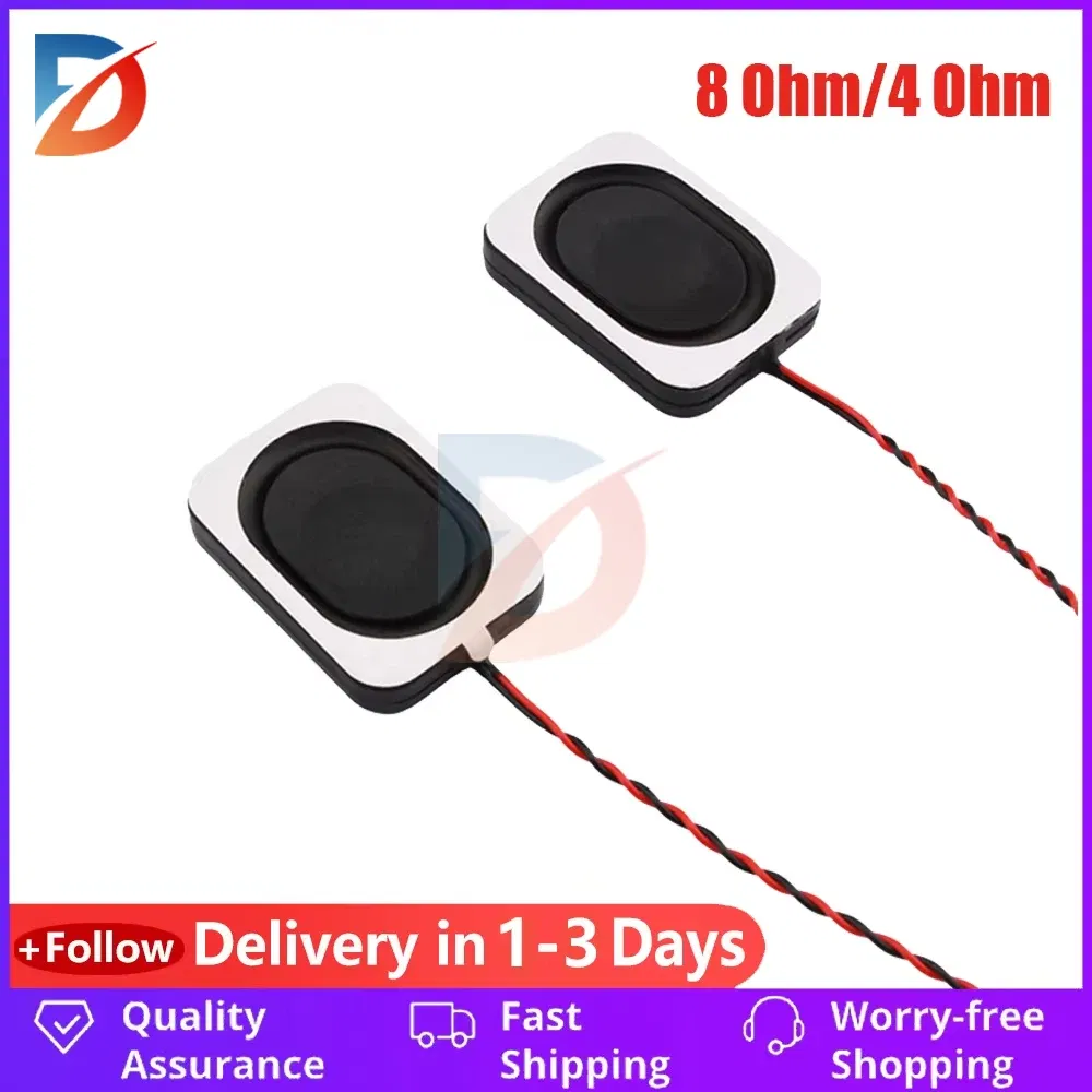 Color: Orange - 3525 Plastic Inner Magnetic Cavity Speaker, 8 Ohms/4 Ohms, 2 Watts, 3W Full Frequency BOX Speaker  For Arduino Active Components