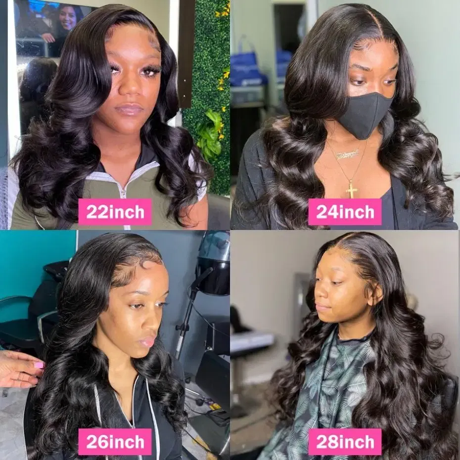Color: Natural Color, Ships From: CHINA, Stretched Length: 24inches, Density: 150% - Body Wave 4x4 Glueless HD Lace Closure Wigs For Women 13x4 13x6 Human Hair Wig Brazilian Transparent Lace Front Wig Pre Plucked