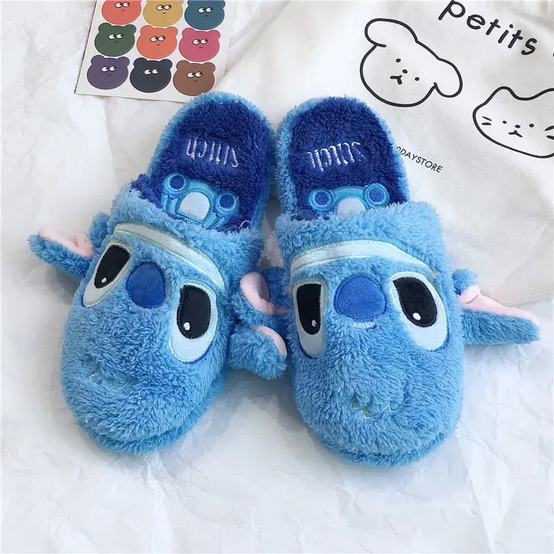 Color: PURPLE, Shoe Size: 39 - Cartoon Sulley Mike Slippers Cute Girl Warm Home Slippers Women Indoor Slippers Blue Duck Kawaii Non-slip Slippers Gifts EU36-41