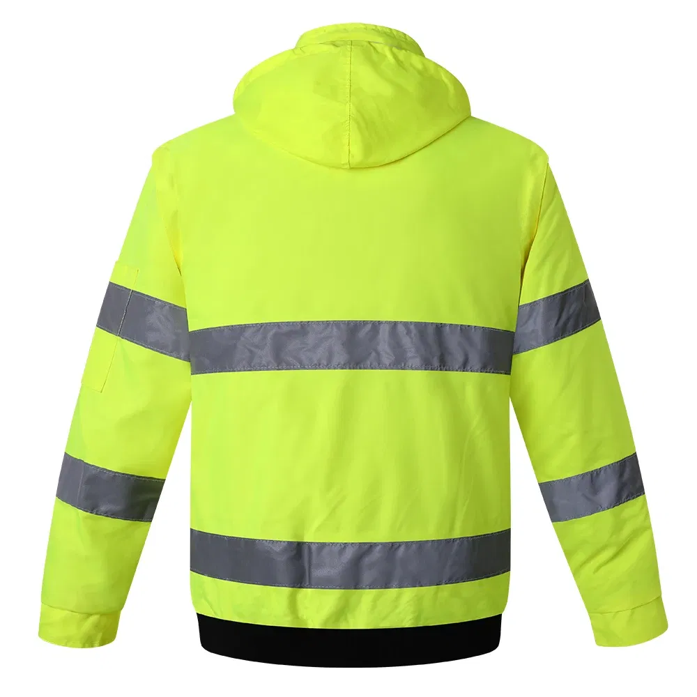 Color: Yellow, Size: XXL - High Visibility Parka Windproof Jacket Waterproof Parka Men's Work Reflective Parka