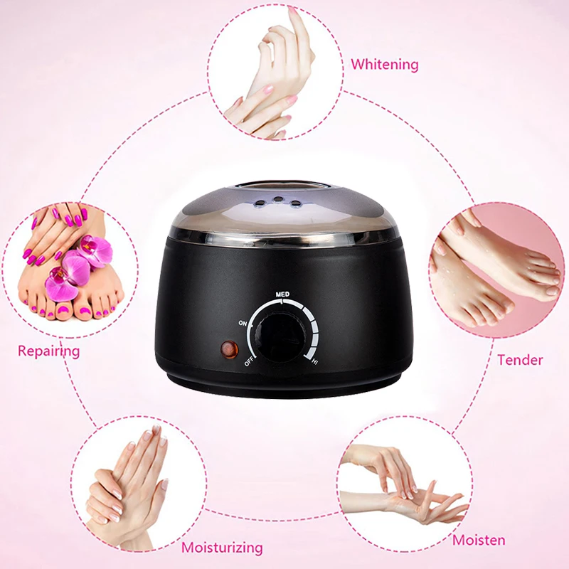 Color: Brown - 200ml Wax Heater Hard Wax Bean Heating Wax Machine Hair Removal Paraffin Heater Depilatory Epilator Wax-melt Pot For Wax Bean