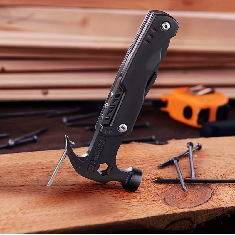 Foldable Multi-Functional 15-in-1 Mini Hammer Knife Screwdrivers Bottle Opener – Compact All-in-One Tool for Everyday Tasks