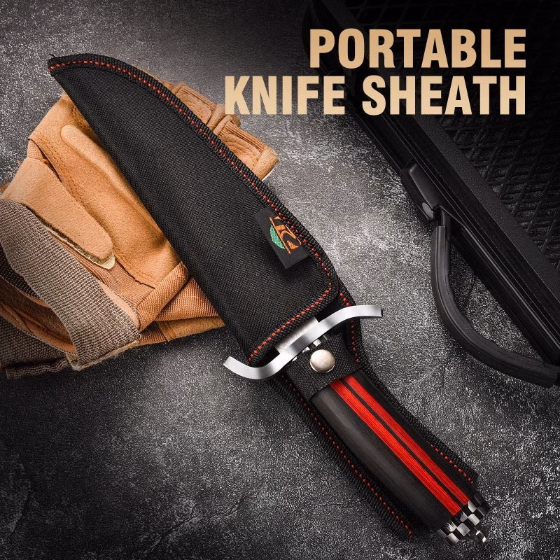 1pc Multi-Functional Outdoor Knife – Men’s Wilderness Survival Knife with Anti-Slip Handle and Knife Cover