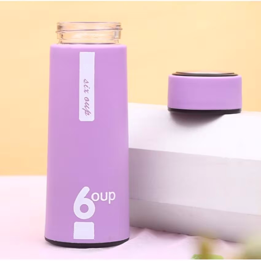 450ml Glass Water Bottle – Travel Water Container for Daily Hydration with Sleek Design