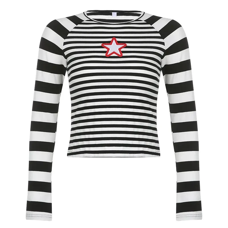 Black and White T-shirt Long Sleeve