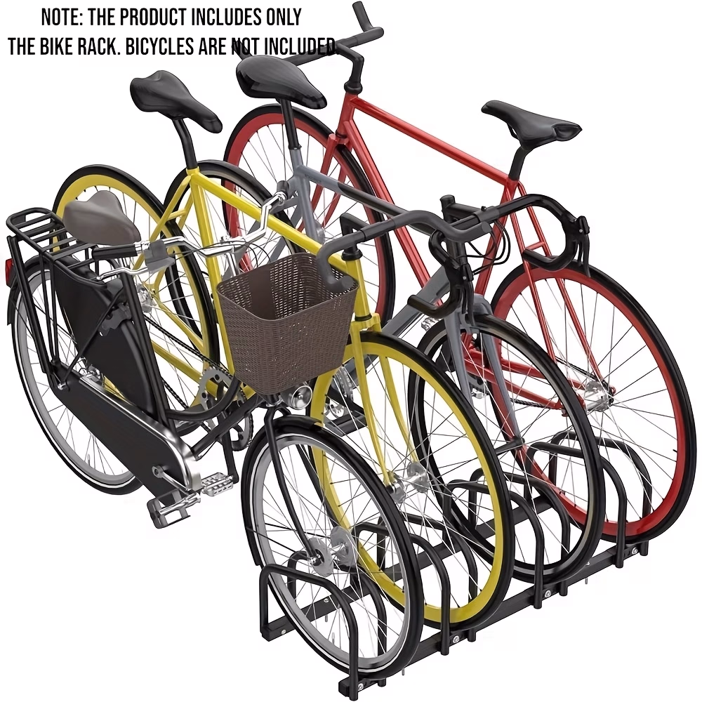 Heavy-Duty 4-Bike Floor Bike Rack Stand – Carbon Steel Bike Storage Organizer with Adjustable Height and Wide Base