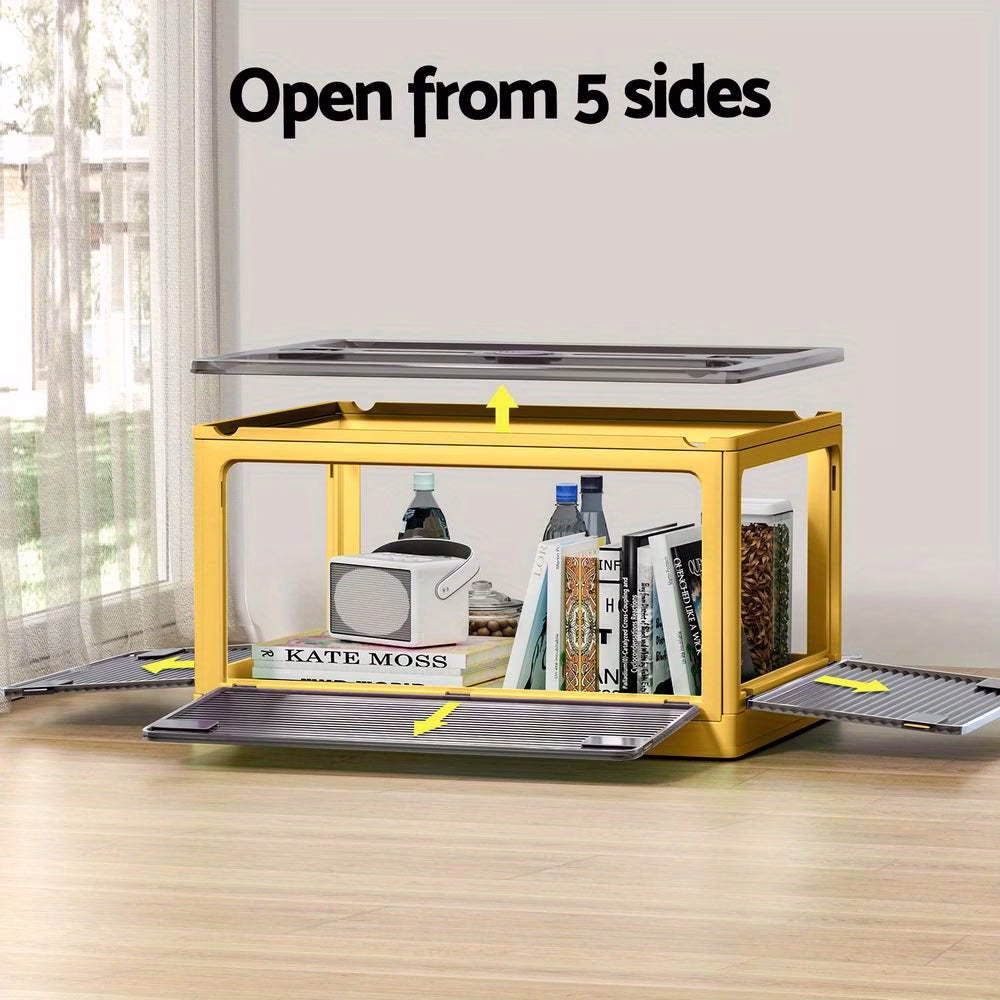 Storage Box Container Foldable Stackable 5 Sides Open Transparent 115L – Large, Versatile Storage Solution for Home Organization