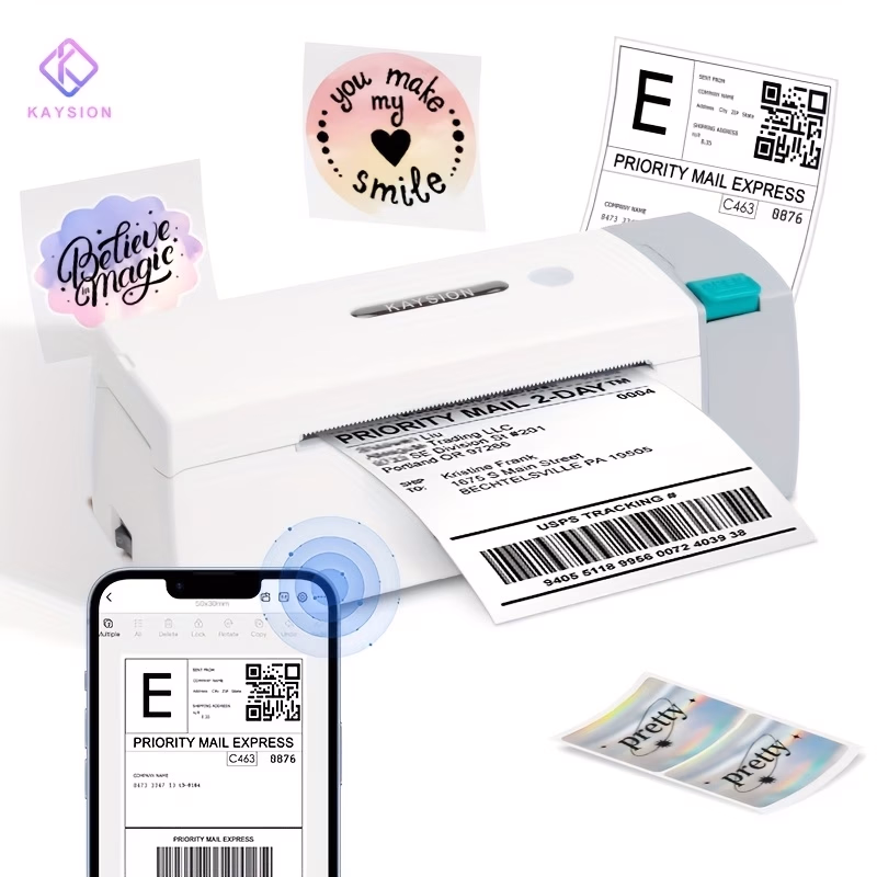 K45 Wireless Thermal Label Printer for Small Business – Wireless Connectivity, Easy Smartphone/Tablet Printing, Ideal for Shipping, Barcodes, Address Labels & DIY Projects