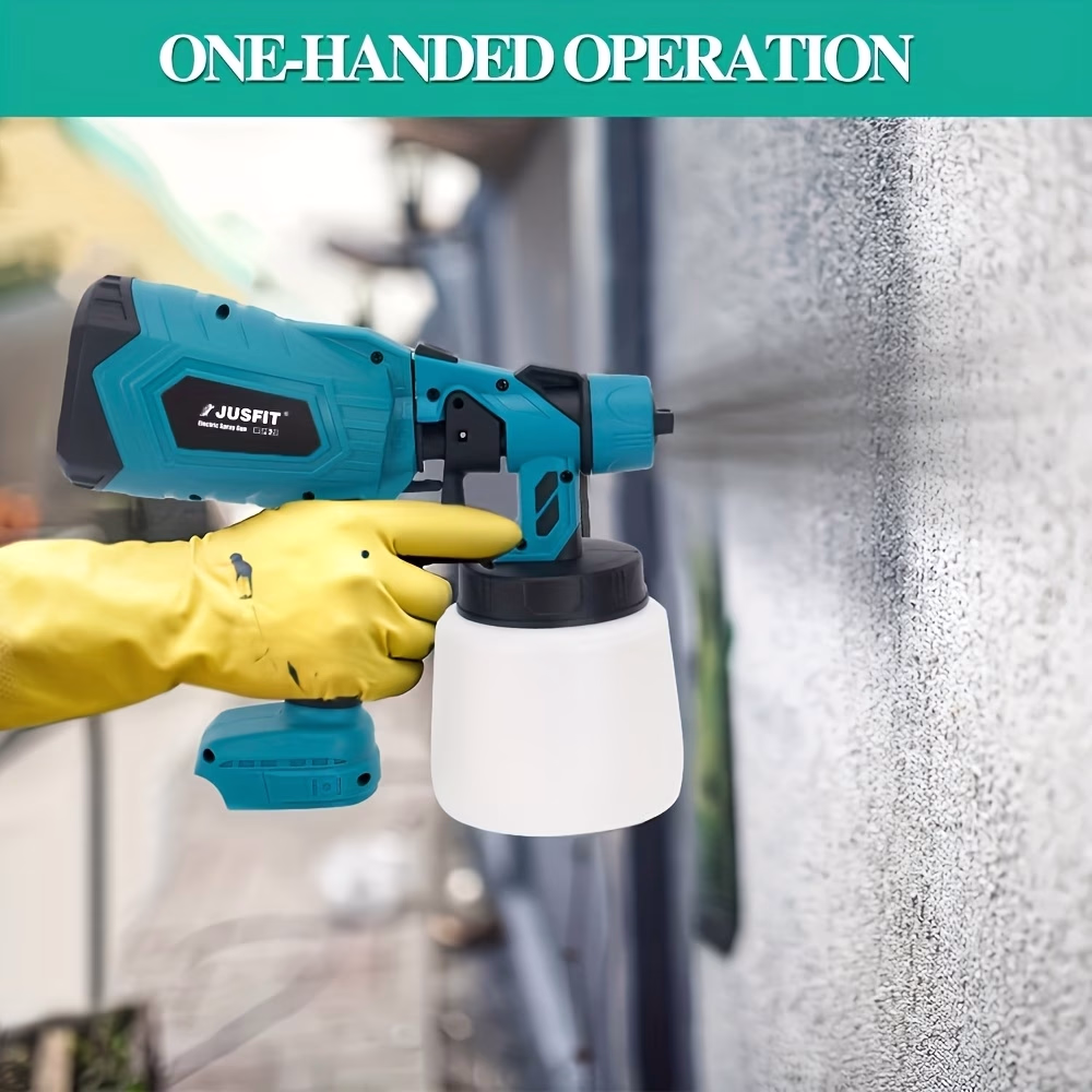 1000ml Cordless Electric Brushless Spray Gun – High Pressure Airless Paint Sprayer for Automotive, Fencing, Walls, and Floors