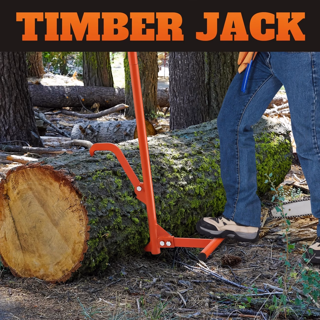 Shogun 129cm Log Lifter Roller Cant Hook Jack – Heavy Duty Timber Wood Lifting, Rolling, and Raising Tool