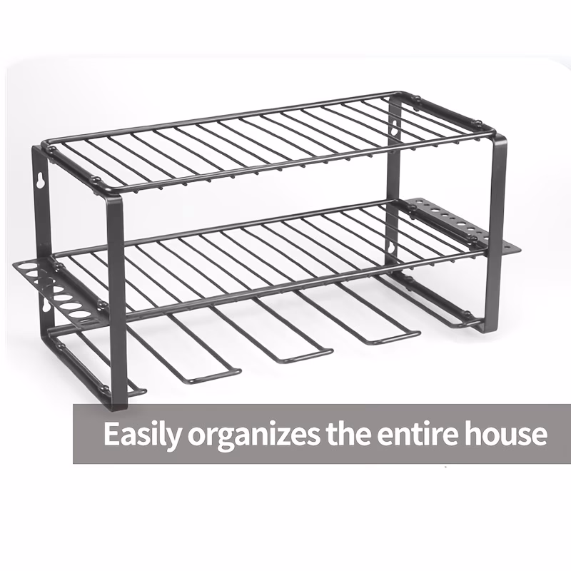 Power Tool Organizer Power Drill Tool Holder – Heavy Duty 3-Layer Tool Shelf Rack