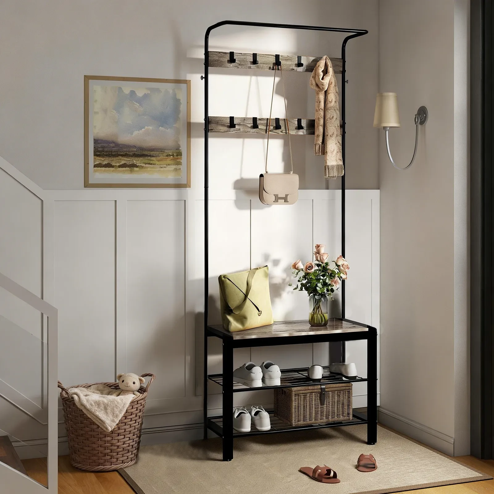 Coat and Shoe Rack