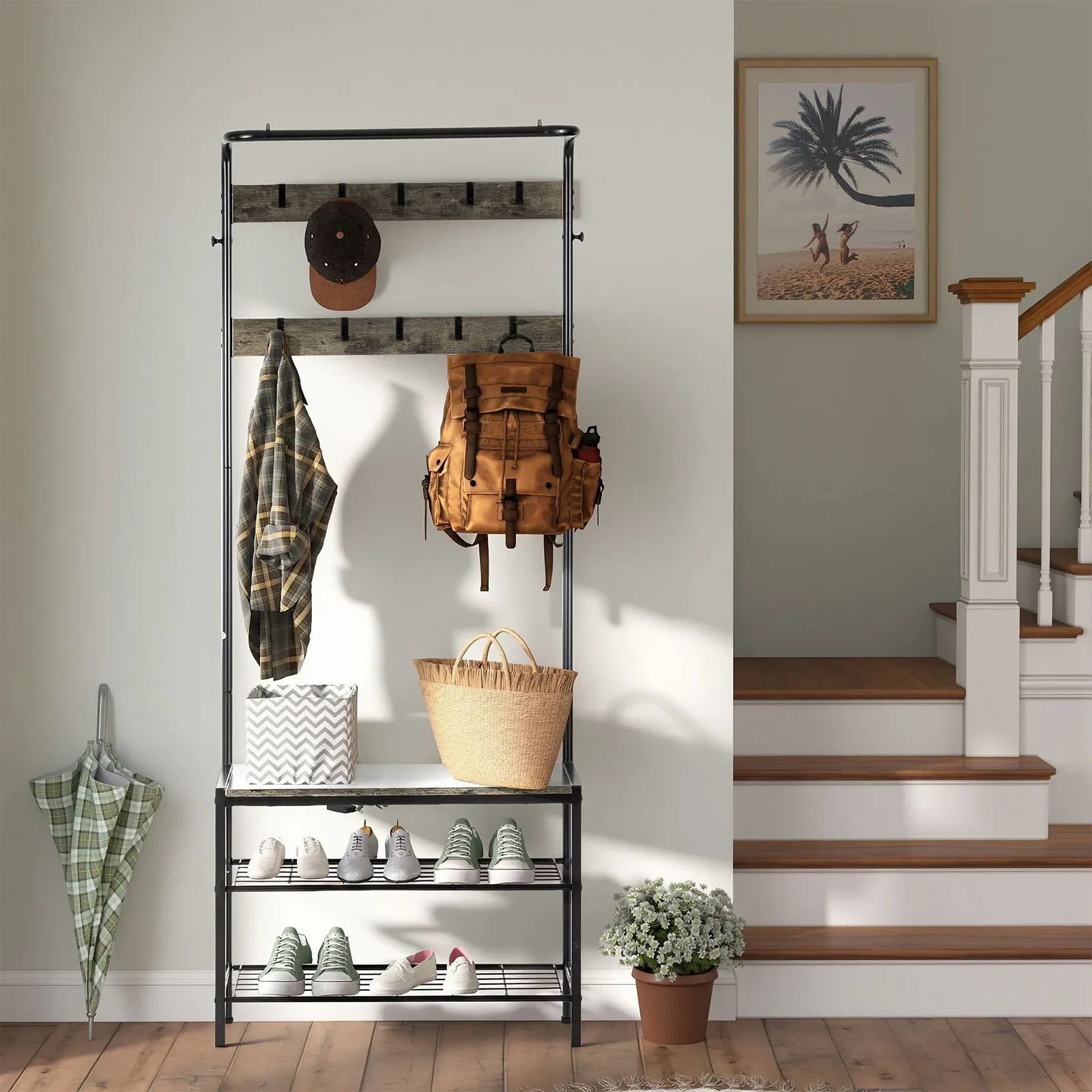 Coat and Shoe Rack