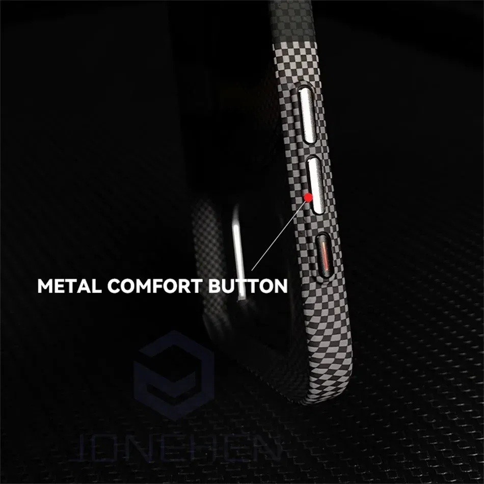 Color: Gold, Material: Neoprene - Luxury Alloy Lens 3D Relief Peak Carbon Fibre Pattern Case For iPhone 13 14 15 16 Pro Max Slim Shockproof PC Cover For Magsafe