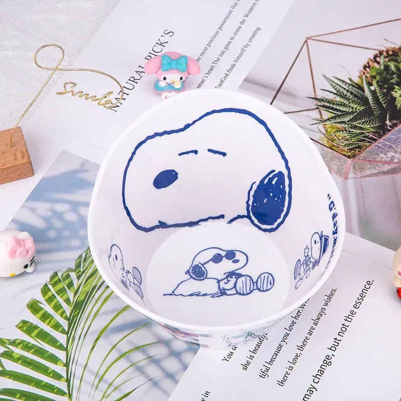 Color: Brown, Ships From: CHINA - New Sanrio Hello Kitty Bowl My Melody Cartoon Children's Tableware Cute Creative Anti-drop Anti-scald Soup Bowl Kid for Gifts