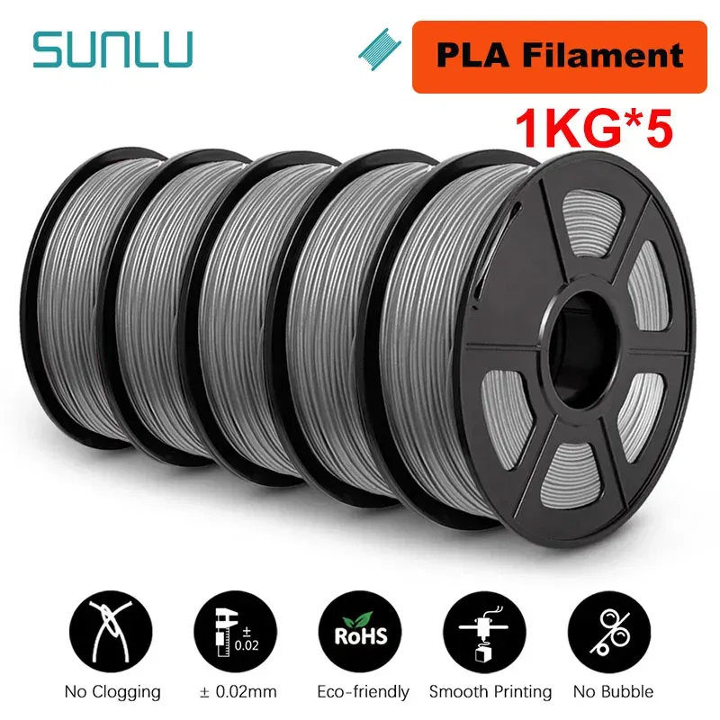 Color: Glow blue, Ships From: CHINA - Top 5KG 3D PLA/PETG/PLA PLUS/Clear Filament 1.75mm 5Roll 1KG 3D Printer Neatly Wound 3D Filament for 3D Printer& 3D Pen