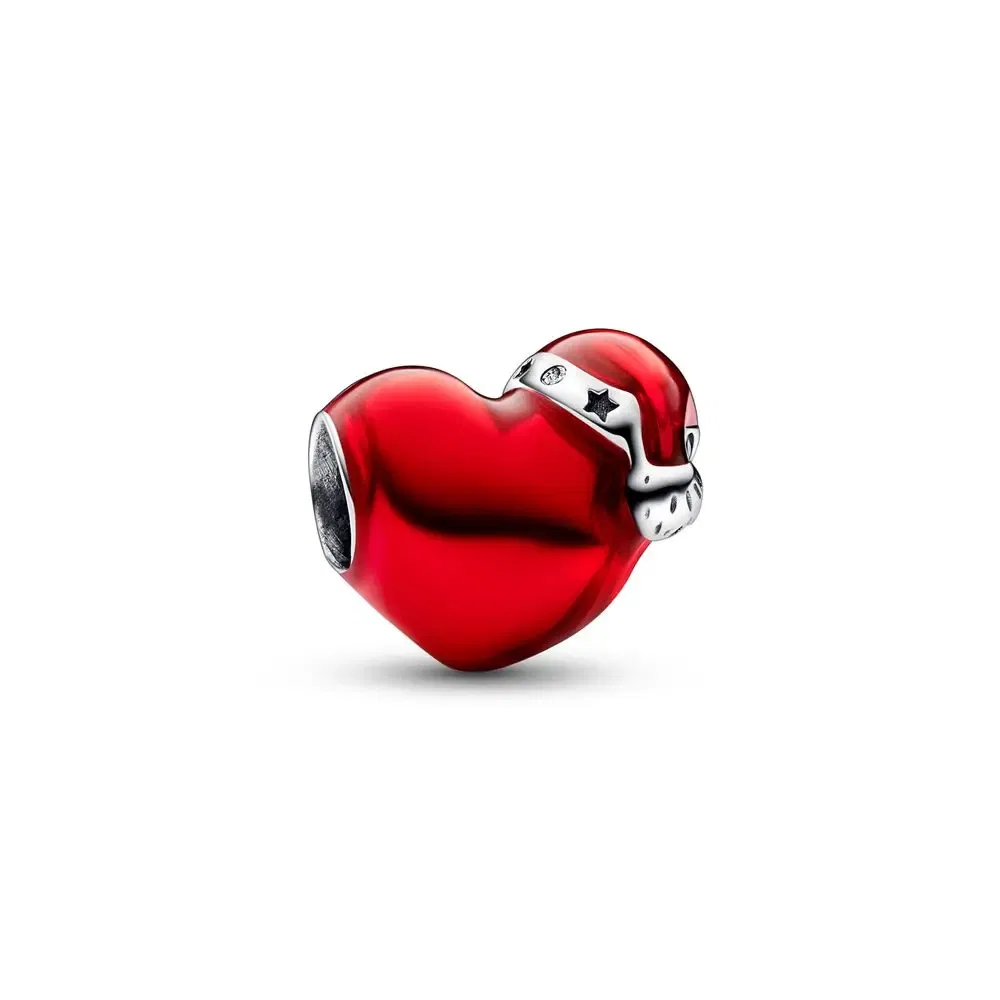 Gem Color: Yellow - Pure Silver 925 Christmas Charm Fit DIY Pandora Bracelet Christmas Gift