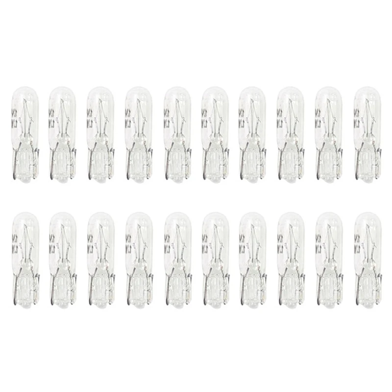 Emitting Color: Blue - 20X Halogen T5 W2W Bulb 12V 1.2W Car Instrument Light Dashboard Bulb Auto Interior Warnning Light White 6000K Car Lamp Accessory