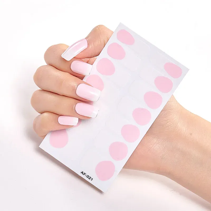 Color: Black with White - Nail Polish Stickers Nail Wraps DIY Self Adhesive Nail Sticker Nail Accesoires Designer Nail Decals Full Cover Nail Stickers