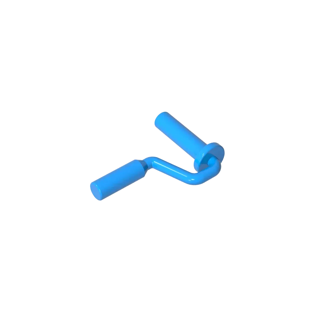 Color: Silver - Gobricks GDS-90263 Equipment Paint Roller Brush Handle Edge On Handle compatible with lego 12885 Assembles Building Blocks