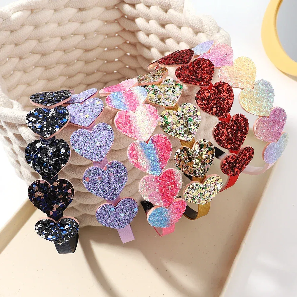 Color: plum - 1pcs Fashion Glitter Kids Hair Band Lovely Bow Stars for Headband Girls Cute Colors Hair Tiaras Hairbands Hair Accessories Gifts
