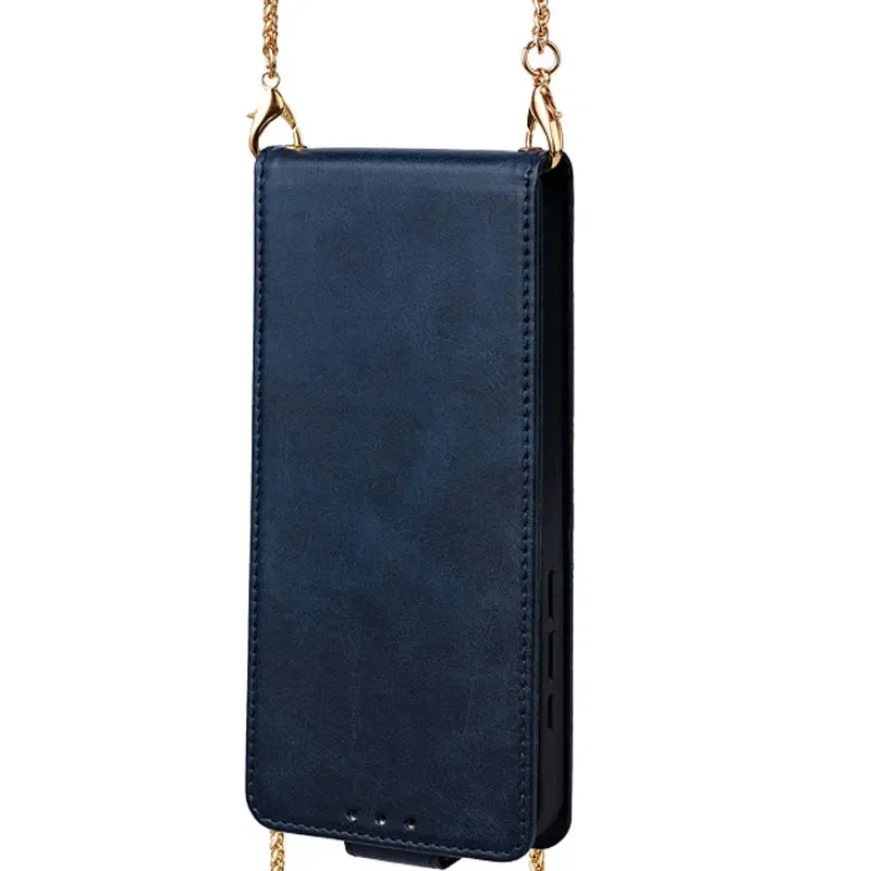 Color: Dark Blue, Compatibility by Model: Galaxy A16 5G - Leather Phone Case for SAMSUNG Galaxy A05 A06 A16 A15 A36 A56 A26 5G Crossbody Wallet Case Flip Mirror Cover with Long Lanyard