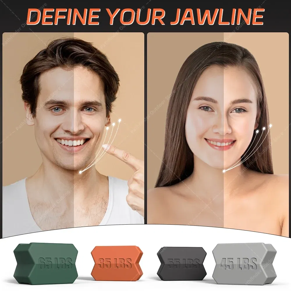 Color: Sky blue - JawLine Exerciser Ball Facial Jaw Muscle Toner Trainin Jawline Gum Exercises Face Chin Cheek Lifting double chin eliminator