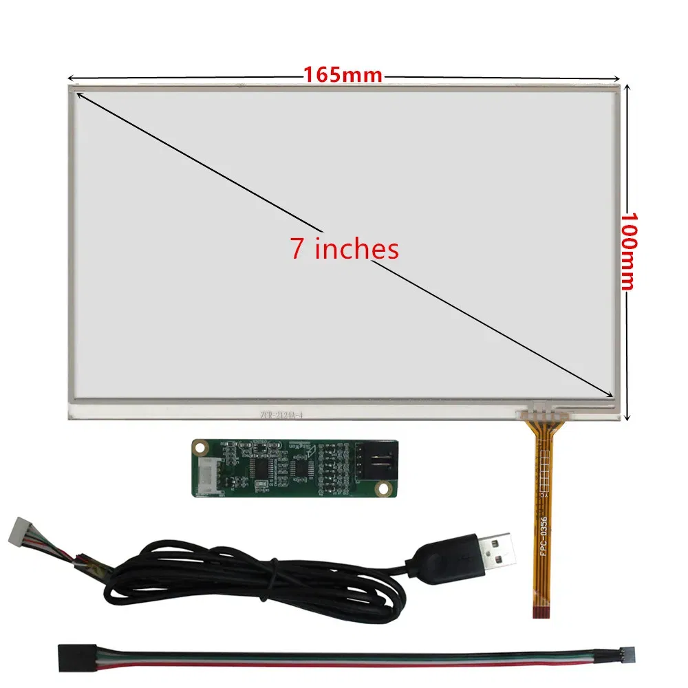 Color: Gold - 3.5/4.3/5/6.2/7/8/9/10.1 Inch Raspberry Pi Industrial Equipment PC Car Resistance Digitizer Touch Screen Panel USB Driver Board