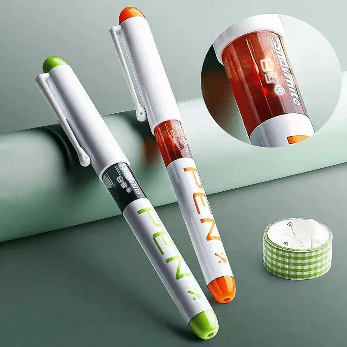 Color: army green - 0.5mm F /0.38mm EF Extra Fine Nib Disposable  Classic Fountain Pens For Writing  For Student Office Painting & Creative Projects