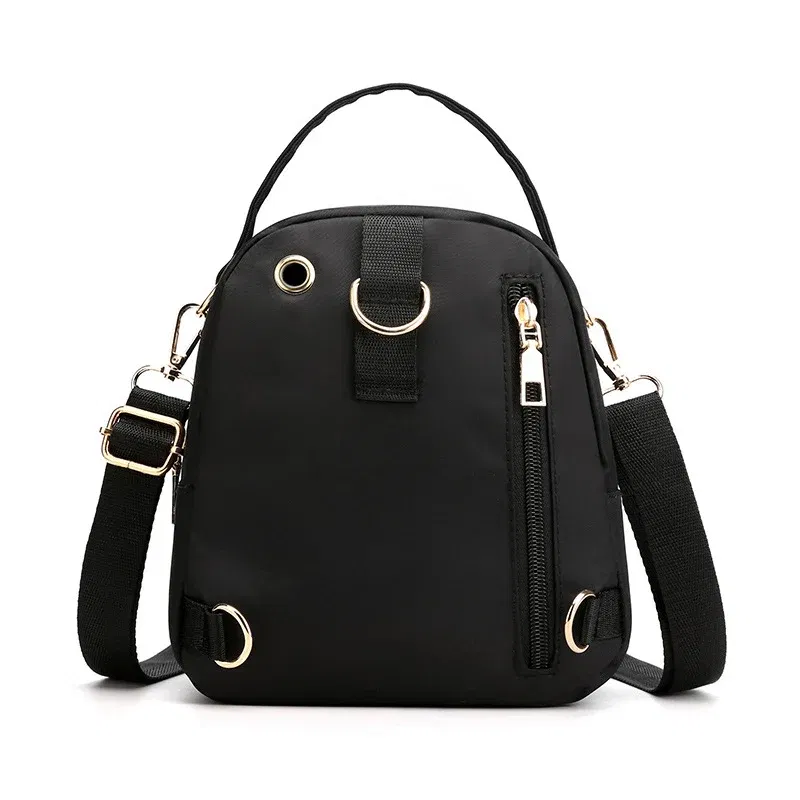 Color: Khaki, Size: 16 inches - Fashion Printing Backpack Women Large Capacity Nylon Rucksack Multilayer Crossbody Bag School Bags Waterproof Travel Knapsack