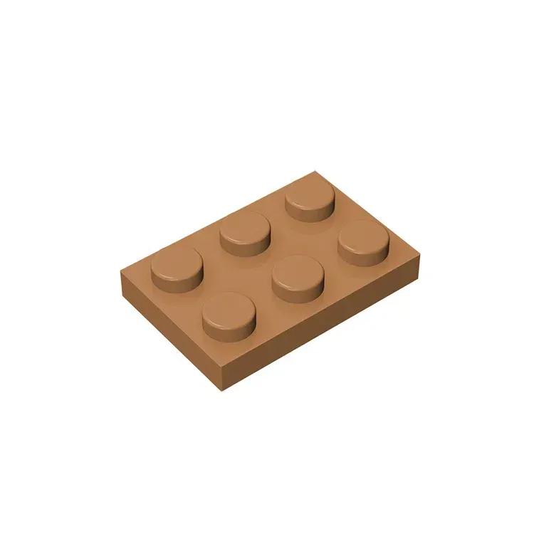 Color: Dark Blue - Gobricks GDS-510 Plate 2 x 3 compatible  with lego 3021 pieces of children's DIY building block Particles Plate DIY