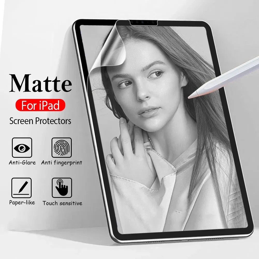 Color: Ivory - Like Paper Film Screen Protector For Ipad Pro 13 12.9 11 2024 10th Generation Air 4 5 9th 8th 7th 10.2 Mini 6 Matte Film Writer