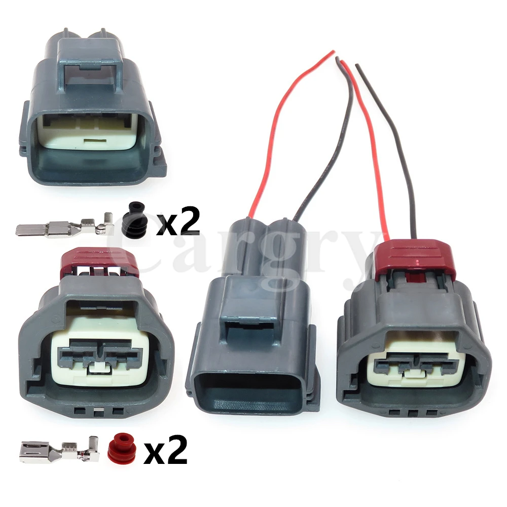 Color: Brown - 1 Set 2P 7282-5596-10 Car Large Current Connector 7283-5596-10 AC Assembly Automobile Waterproof Electric Wire Socket