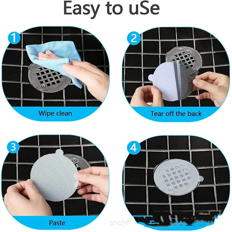 Shower Drain Hair Catcher Mesh Stickers
