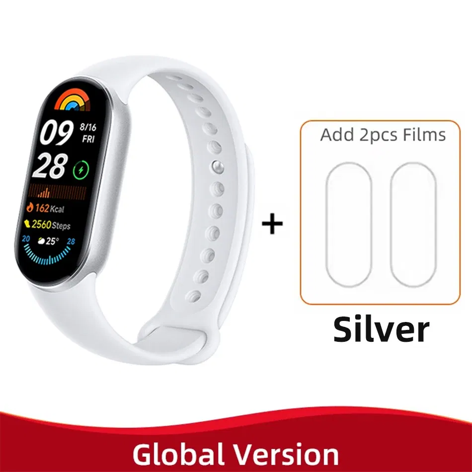 Color: Dark Khaki Cloth Color, Ships From: CHINA - New! Global Version Xiaomi Band 9 Mi Smart Bracelet 9 Color AMOLED 1.62" Ultra 21 Days Battery Life Miband Wrist Watch Blood