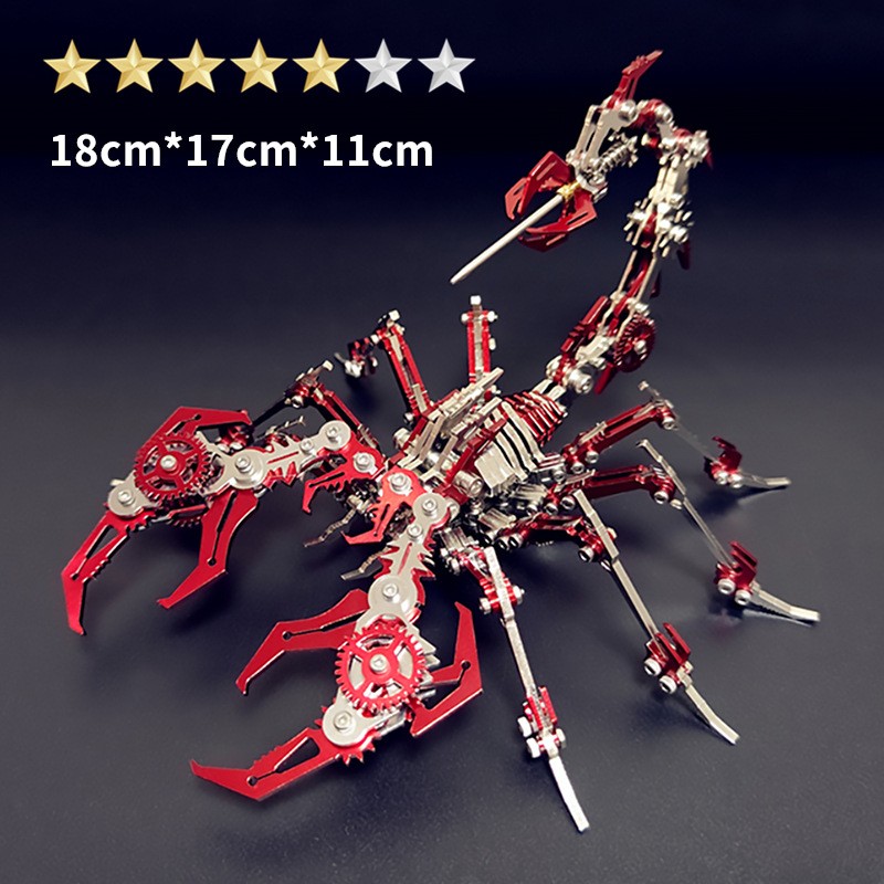 3D Scorpion Metal Puzzle Colorful Model Kit for Gifts and Decoration