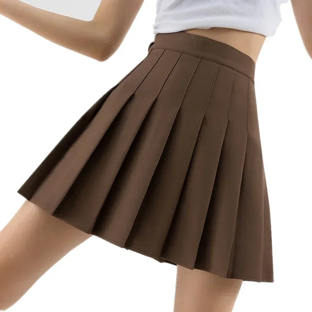 Color: Red, Size: XXXL - High Waist Pleated Skirt Slim A-Line Mini Harajuku Punk Sexy Female Summer Gothic Clothes Korean Fashion Clothing