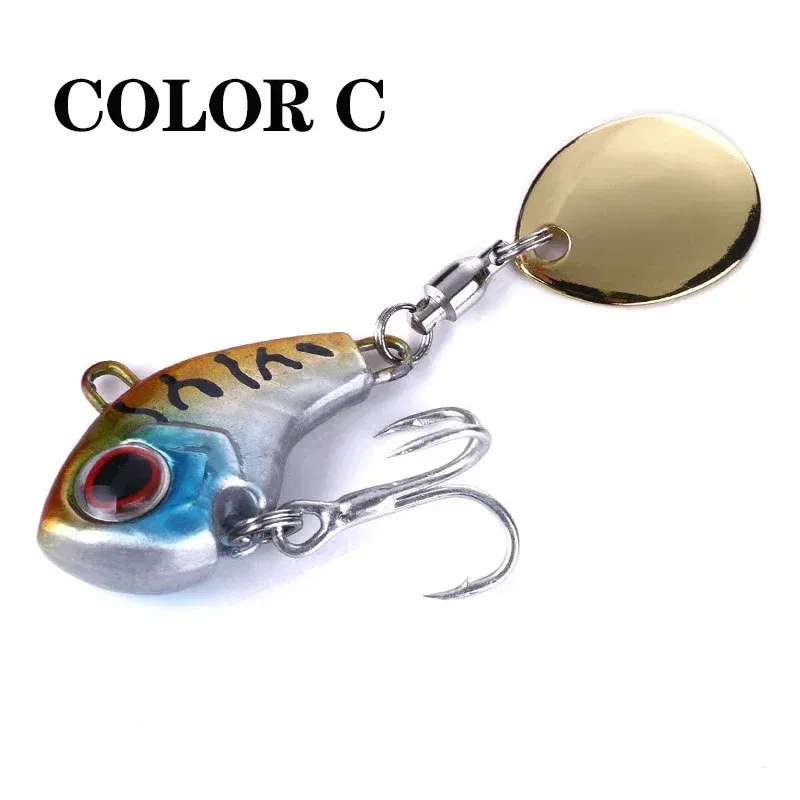 Color: Red, Size: 55mm, Ships From: CHINA - 1Pcs Rotating Metal VIB vibration Bait Spinner Spoon Fishing Lures 8g/16g/21g Jigs Trout Wobbler Fishing Hard Baits Tackle Pesca