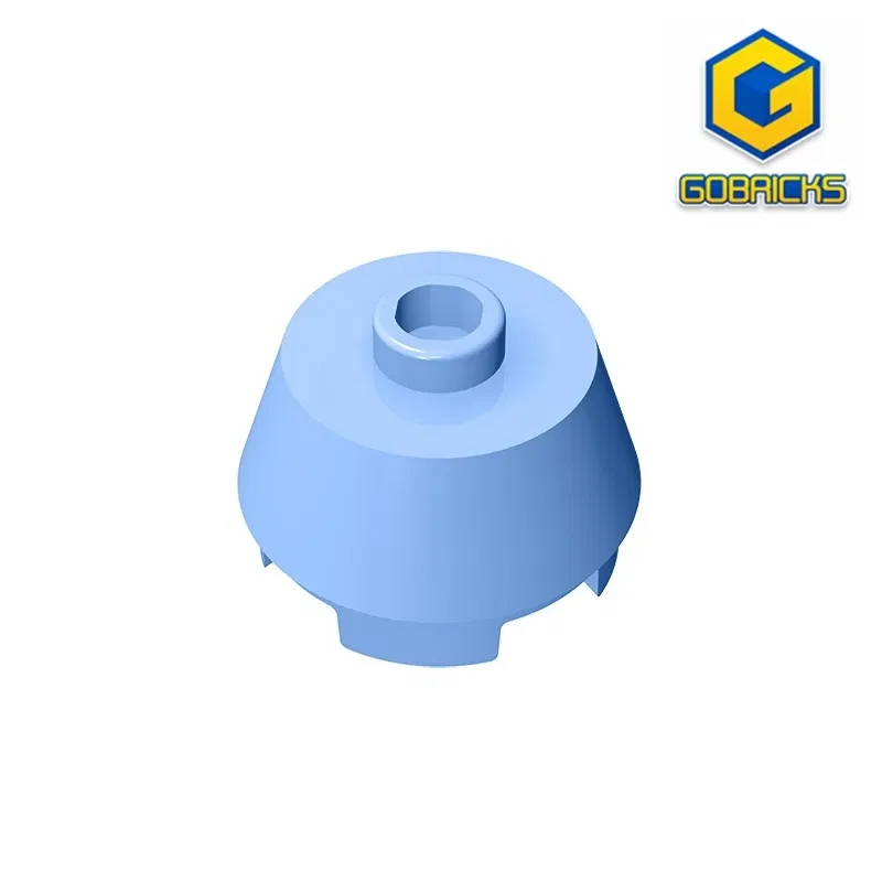 Color: Red - Gobricks GDS-946  Cone 2 x 2 Truncated compatible with lego 98100 pieces of children's DIY Educational Building Blocks Technical