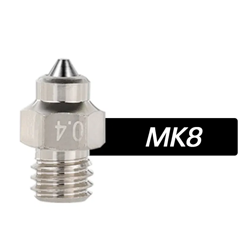 Color: WHITE, Size: 0.4mm - Mellow DLC Hardened Steel & Copper Wear Resistant Bimetal HC Nozzle For V6 / Volcano /Mk8 Hotend Neptune4 K1 Nozzle 3D Printer