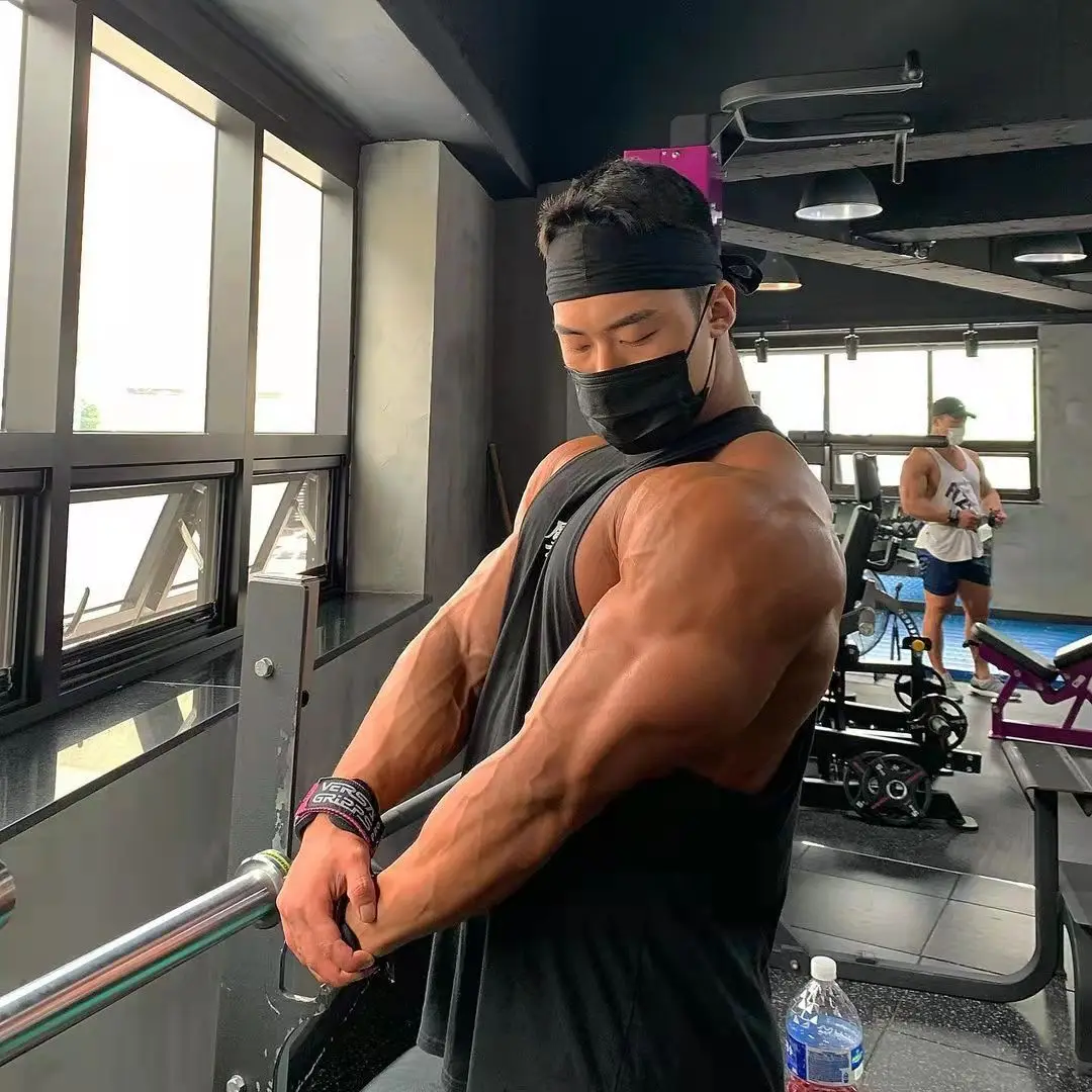 Color: SKY BLUE, Size: L - Summer New Figure Sports Vest Men's Cotton Elastic Training Fitness Vest Fashion Basketball Enthusiasts Hot Transfer Logo