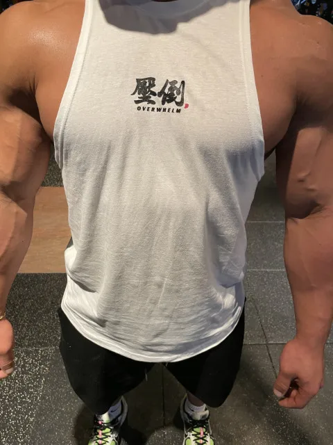 Color: SKY BLUE, Size: L - Summer New Figure Sports Vest Men's Cotton Elastic Training Fitness Vest Fashion Basketball Enthusiasts Hot Transfer Logo