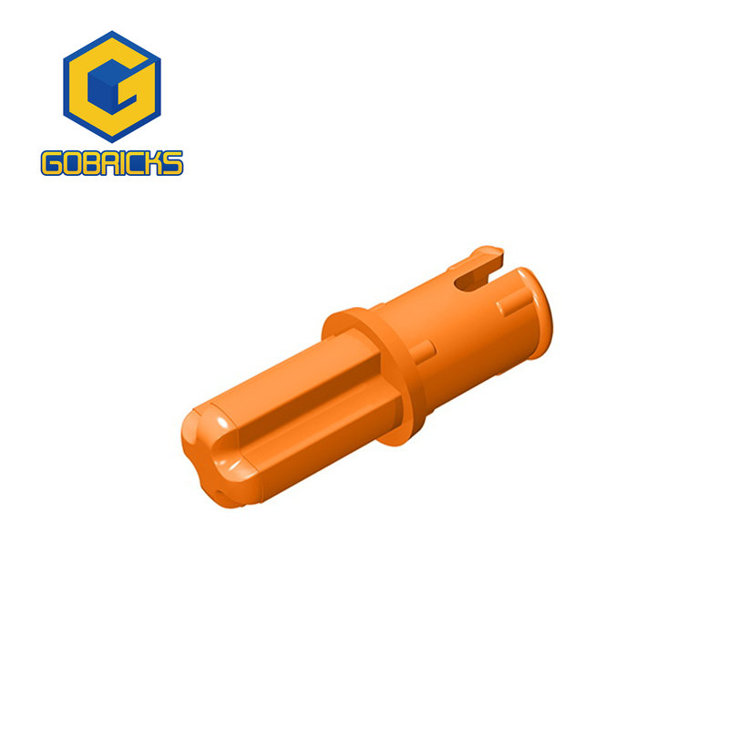 Color: Dark Red - Gobricks 10PCS Bricks Technical Axle 1 with Pin with Friction Ridges Lengthwise Compatible With 43093 Pieces of Toys Parts