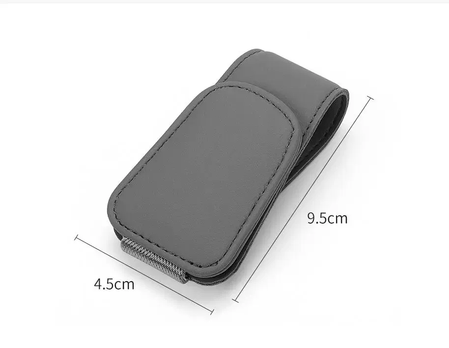 Color Name: Orange - Sunglasses Holders for Car Sun Visor, Leather Eyeglasses Hanger Mounter, Magnetic Glasses Holder and Ticket Card Clip