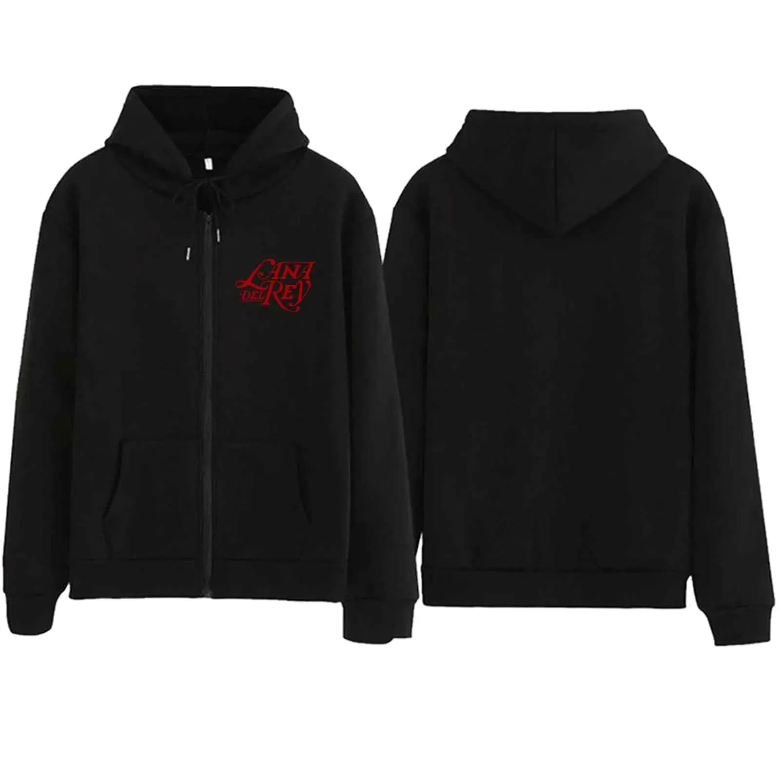 Color: Brown, Size: XXXL - Lana Del Rey Zipper Harajuku Streetwear Printing Music Fans Gift Hoodie Casual Pullover Tops Hoodie 2024 V-Neck Sweatshirts