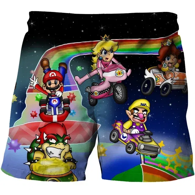 Color: Brown, Kid Size: 4T - Super Marios Children's Swimming Pants Boys' Swimming Pants Children's Swimming Pants Beach Shorts Boys' Swimming Suits Children