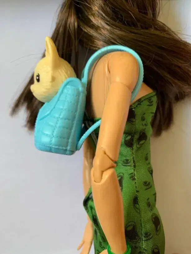 Color: Sky blue - Toy Doll bags pets accessories for 1/6 dolls BBQ02