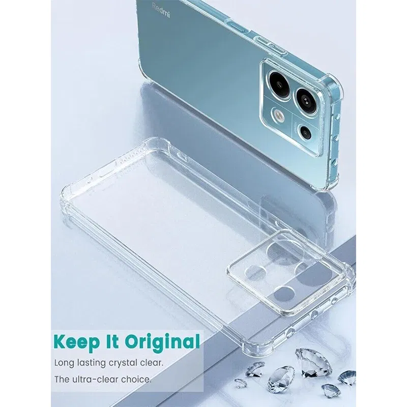 Color: Pink - Luxury Clear Shockproof Case For Xiaomi Redmi Note 13 12 11 Pro Plus Phone Cover on Redmi Note 10 9 PRO MAX 10S 9S Back Cover